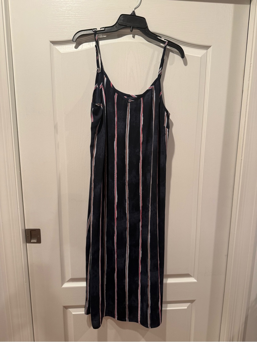 Nic and Zoe Striped navy Pink Sleeveless midi Slip Dress